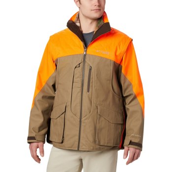 Columbia Jas Heren, PHG Ptarmigan Interchange Parka Bruin, 32SMUTJVX